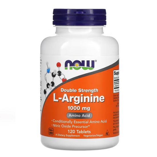 L-Arginine, 1000mg, 120 tablets, NOW Foods - Vitax.ro