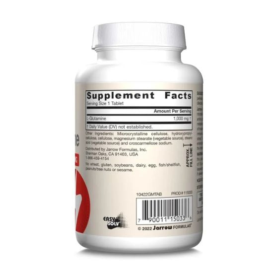 L-Glutamine 1000mg, 100 Tablete, Jarrow Formulas - Vitax.ro