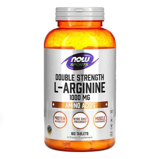 L-Arginine, 1000mg, 180 tablets, NOW Foods - Vitax.ro