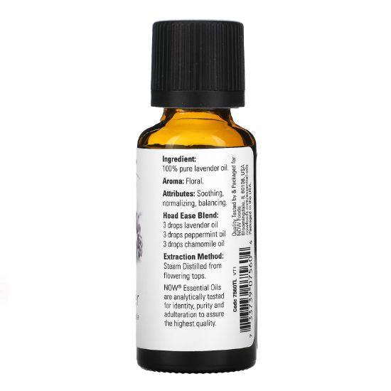 Essential Oil, Lavender Oil 100% Pure, 30 ml, NOW Foods - Vitax.ro