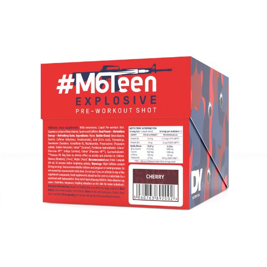 #M6Teen Explosive Pre-Workout Shot, Cherry, 12 x 60ml, Dorian Yates - Vitax.ro