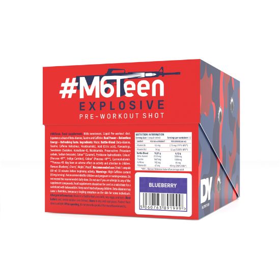 #M6Teen Explosive Pre-Workout Shot, Blueberry - 12 x 60ml, Dorian Yates - Vitax.ro