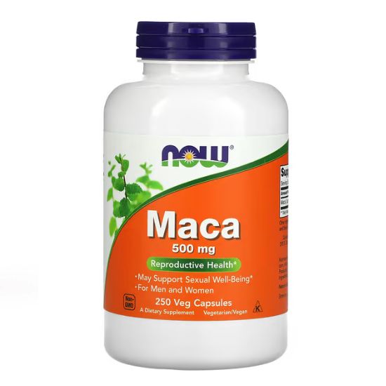 Maca, 500mg, 250 vcaps, NOW Foods - Vitax.ro