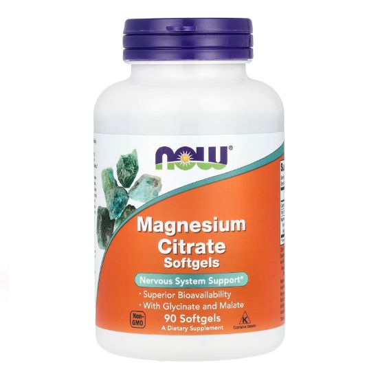 Magnesium Citrate Softgels, 90 softgels, NOW Foods - Vitax.ro
