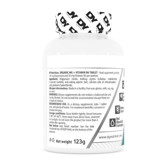 Magnesium + B6 Organic, 90 tabs, Dorian Yates - Vitax.ro