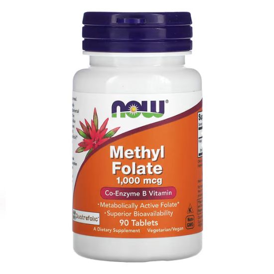 Methyl Folate, 1000mcg, 90 tabs, NOW Foods