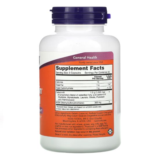 Celadrin & MSM 500mg, 120 caps, NOW Foods - Vitax.ro
