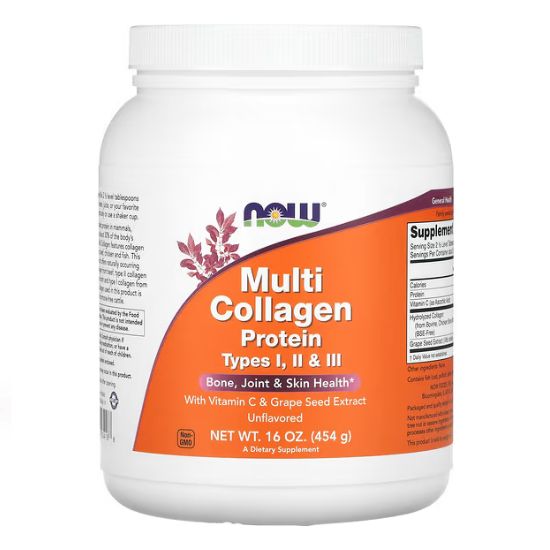 Multi Collagen Protein, 454g, NOW Foods - Vitax.ro