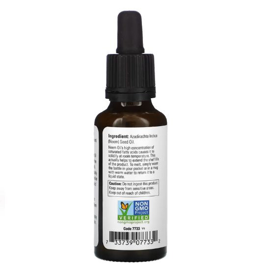 Neem Oil, 100% Pure, 30 ml, NOW Foods - Vitax.ro