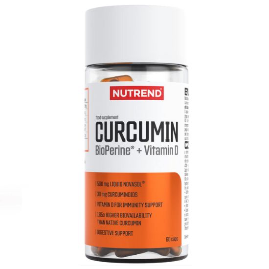 Curcumin + Bioperine + Vitamin D, 60 caps, Nutrend - Vitax.ro