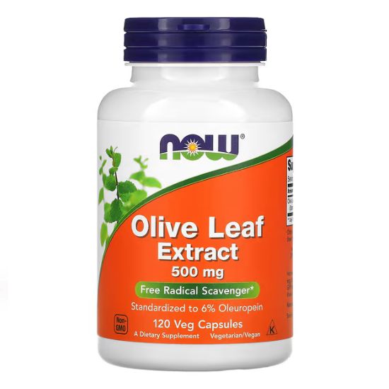 Olive Leaf Extract, 500mg, 120 vcaps, NOW Foods - Vitax.ro