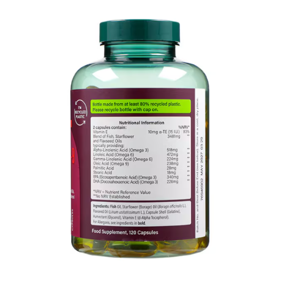 High Strength Triple Omega 3-6-9, 120 caps, Holland & Barrett - Vitax.ro