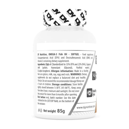 Omega 3 Fish Oil, 60 softgels, Dorian Yates - Vitax.ro