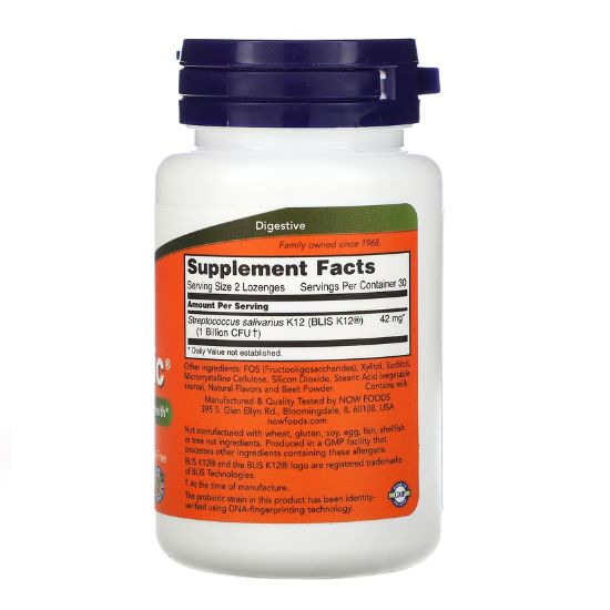 OralBiotic, 60 lozenges, NOW Foods - Vitax.ro