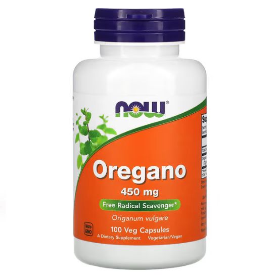 Oregano, 450mg, 100 vcaps, NOW Foods - Vitax.ro