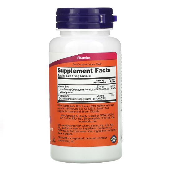 P-5-P, 50mg, 90 vcaps, NOW Foods - Vitax.ro