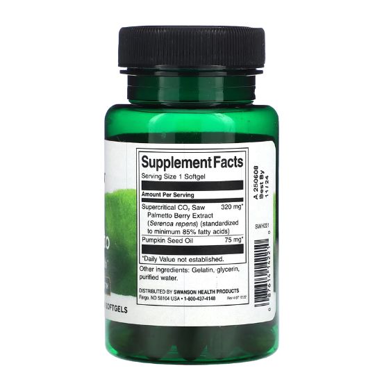 Saw Palmetto, Maximum Strength, 60 softgels, Swanson - Vitax.ro