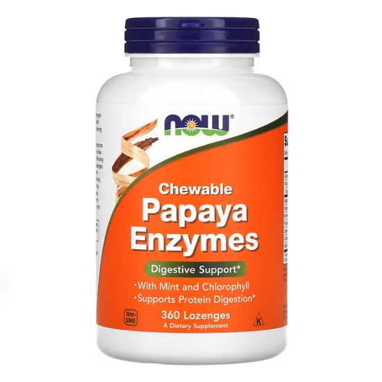 Papaya Enzyme, Chewable, 360 lozenges, NOW Foods - Vitax.ro