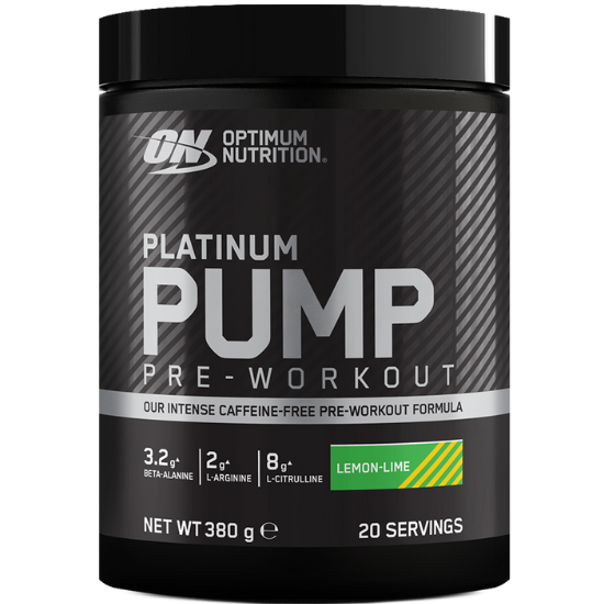 Platinum Pump Pre-Workout, 380g, Lemon Lime, Optimum Nutrition - Vitax.ro