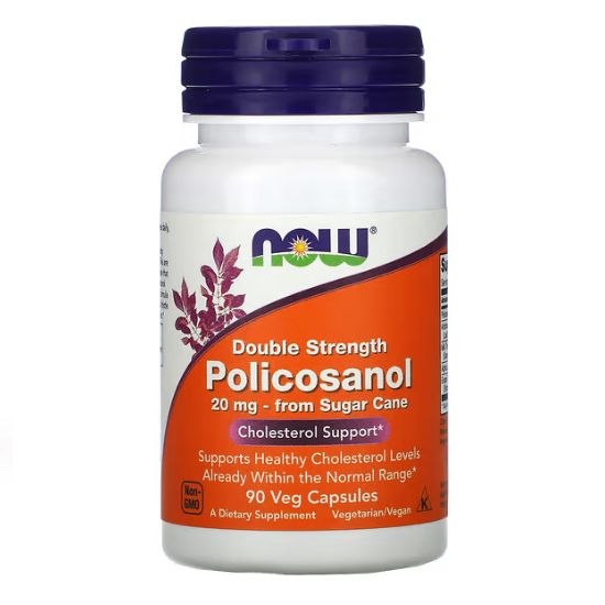 Policosanol, 20mg, 90 vcaps, NOW Foods - Vitax.ro