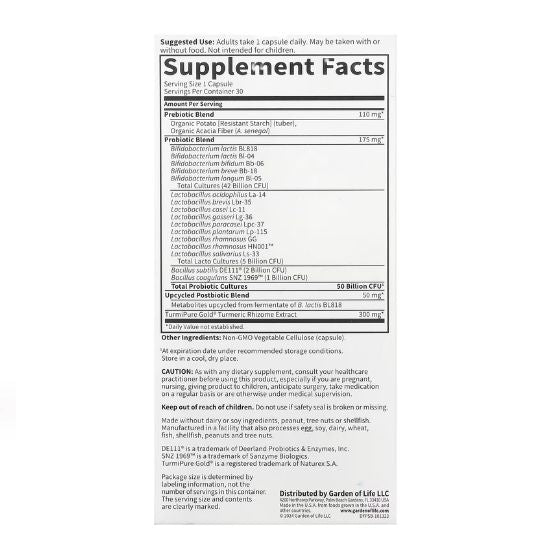 Dr. Formulated Probiotics Sport+ 50 Billion, 30 vcaps, Garden of Life - Vitax.ro