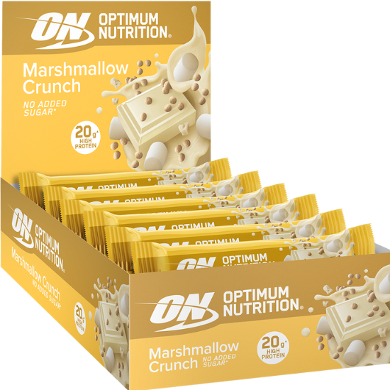 Protein Bar, Marshmallow Crunch, 10 bars, Optimum Nutrition - Vitax.ro