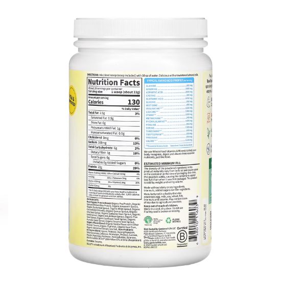 Raw Organic Protein, Vanilla, 620g, Garden of Life - Vitax.ro