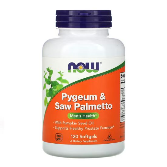 Pygeum si Saw Palmetto Extract, 120 Capsule Moi, NOW Foods - Vitax.ro