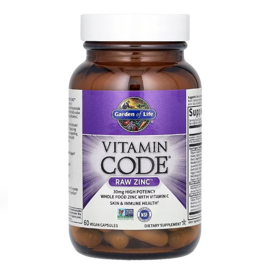 Vitamin Code Raw Zinc, 60 vegan caps, Garden of Life - Vitax.ro