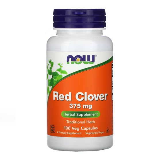 Red Clover, 375mg, 100 caps, NOW Foods - Vitax.ro