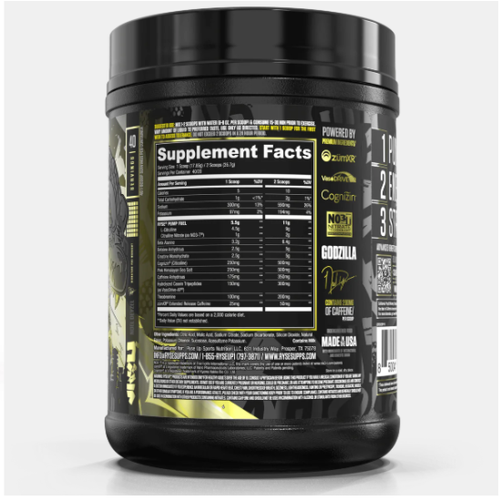Godzilla Pre-Workout, Passion Pineapple, 846g, RYSE - Vitax.ro