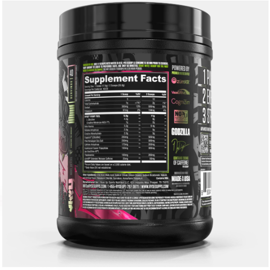 Godzilla Pre-Workout, Strawberry Kiwi, 846g, RYSE - Vitax.ro