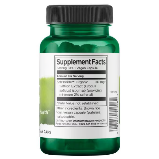 Saffron Extract, 60 vcaps, Swanson