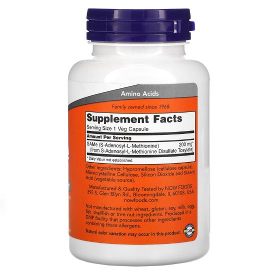 SAMe, 200mg, 120 vcaps, NOW Foods - Vitax.ro