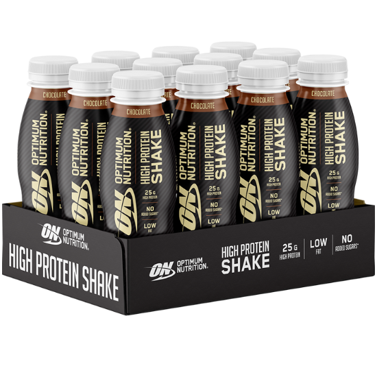 High Protein Shake, Chocolate, 12 x 330 ml, Optimum Nutrition - Vitax.ro