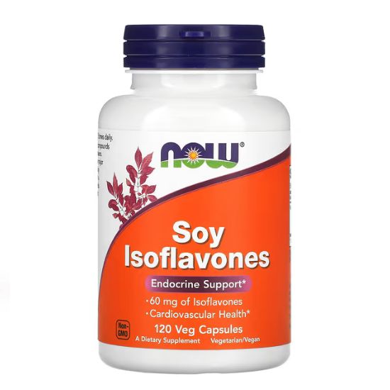 Soy Isoflavones, 120 vcaps, NOW Foods - Vitax.ro