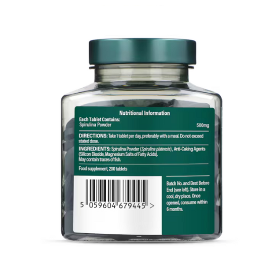 Spirulina, 500mg, 200 tablets, Holland & Barrett - Vitax.ro