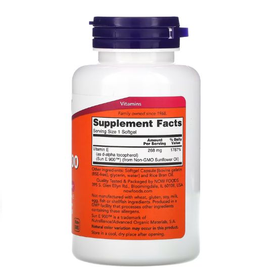 Sun-E, 400 IU, 120 softgels, NOW Foods - Vitax.ro
