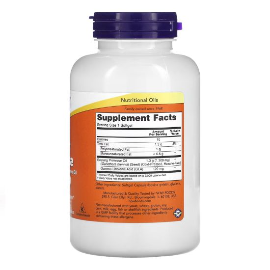 Super Primrose, 1300mg, 120 softgels, NOW Foods - Vitax.ro