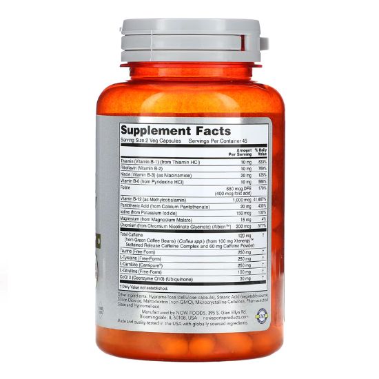 Sustained Energy, 90 vcaps, NOW Foods - Vitax.ro