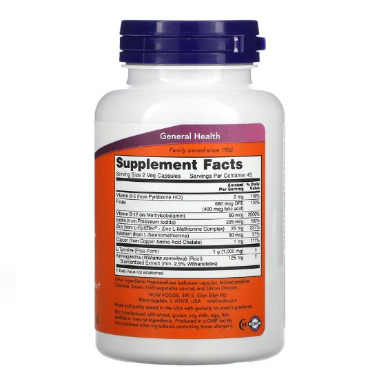 Thyroid Energy, 90 vcaps, NOW Foods - Vitax.ro
