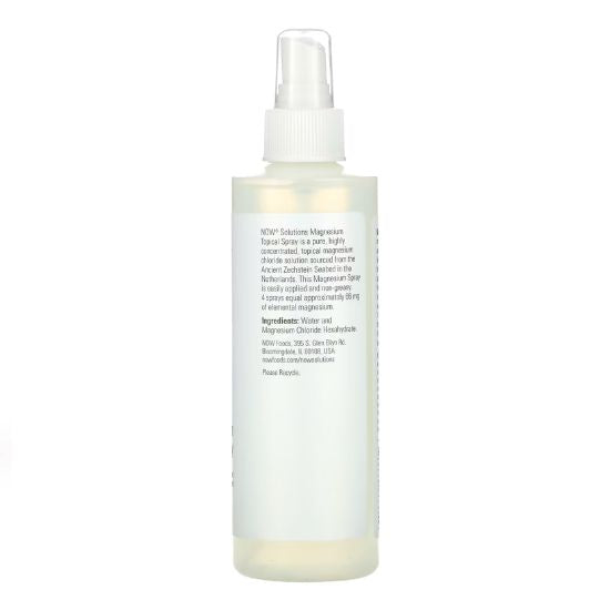 Magnesium Topical Spray, 237 ml, NOW Foods - Vitax.ro