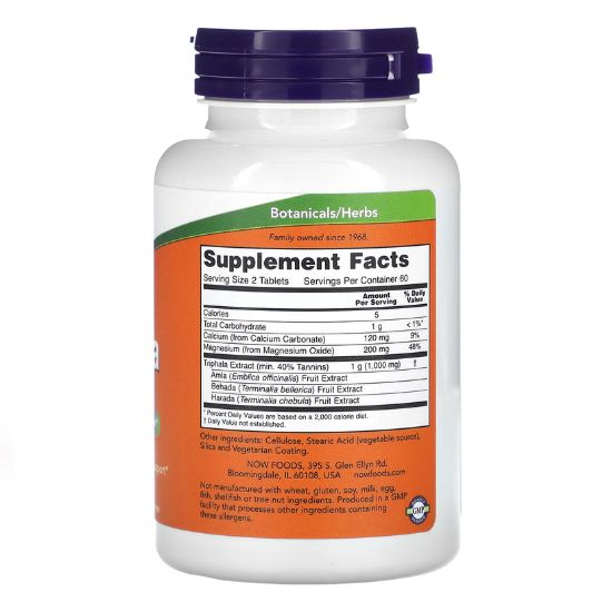 Triphala, 500mg, 120 tabs, NOW Foods - Vitax.ro