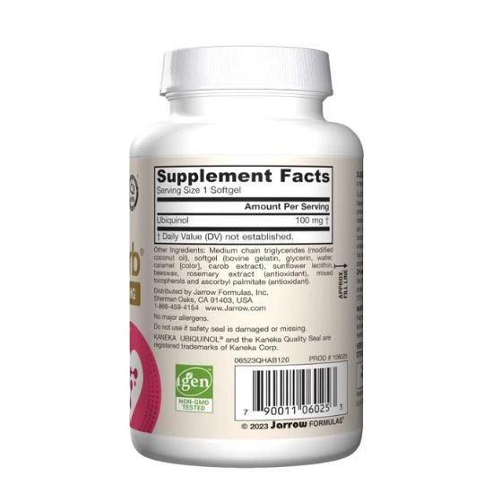 Ubiquinol QH-absorb 100mg, 120 softgels, Jarrow Formulas