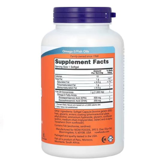 Ultra Omega-3, 180 softgels, NOW Foods - Vitax.ro