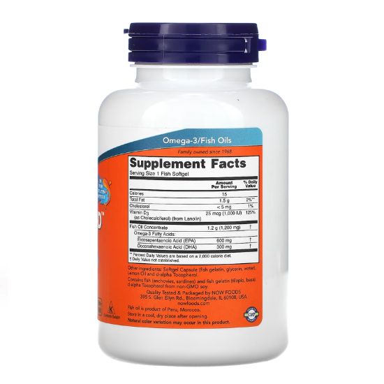 Ultra Omega 3-D with Vitamin D-3, 90 softgels, NOW Foods - Vitax.ro