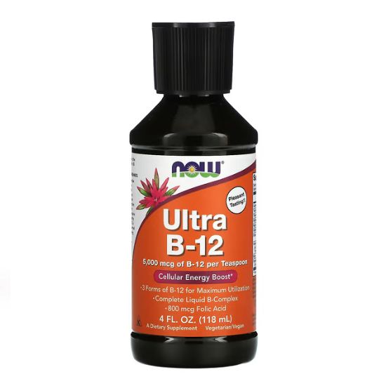 Vitamin B-12 Ultra, Liquid, 118 ml, NOW Foods - Vitax.ro