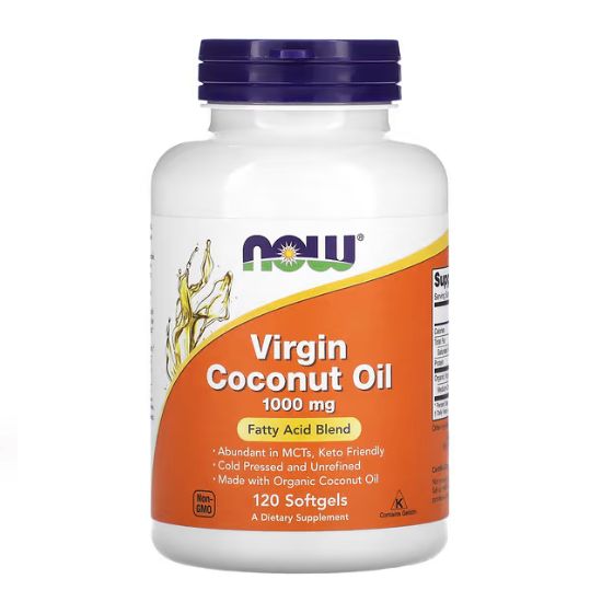 Virgin Coconut Oil, 1000mg, 120 softgels, NOW Foods - Vitax.ro