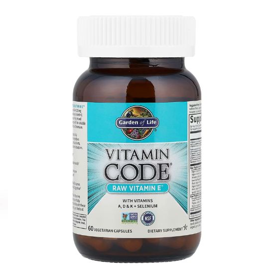 Vitamin Code Raw Vitamin E, 60 vcaps, Garden of Life - Vitax.ro