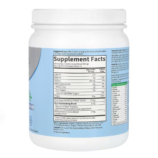 Sport Grass Fed Whey+ Skin, Vanilla, 457g, Garden of Life - Vitax.ro